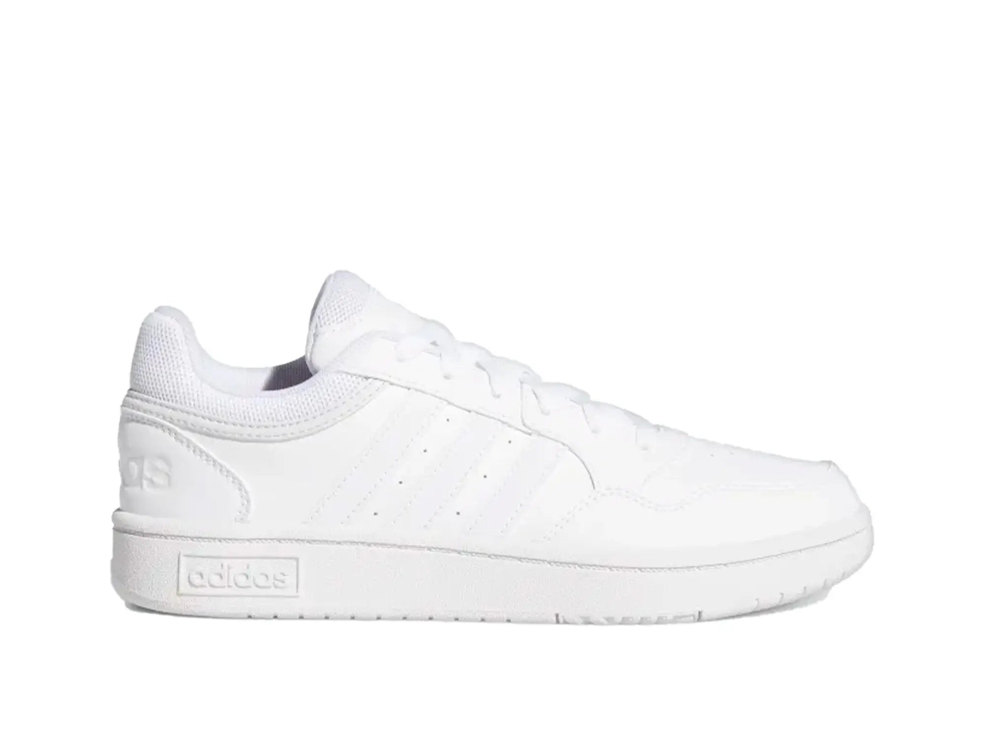 Zapatilla Adidas Hoops 3.0 Cuero Mujer Blanco