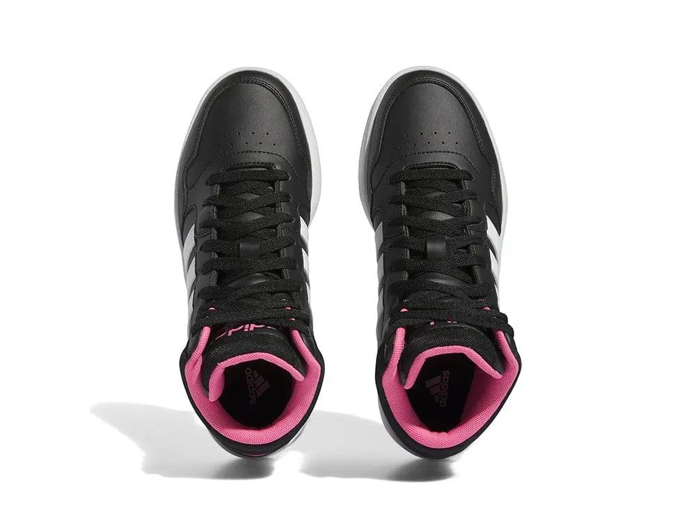 Zapatilla Adidas Hoops 3.0 Mid W Cuero Mujer Negro