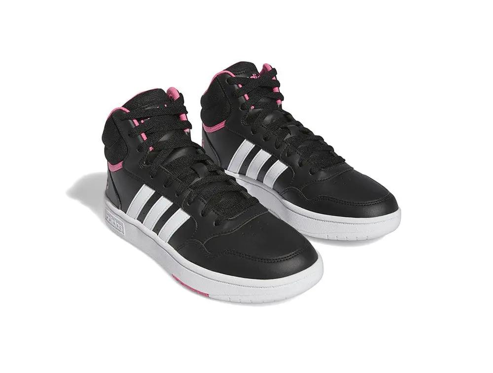 Zapatilla Adidas Hoops 3.0 Mid W Cuero Mujer Negro