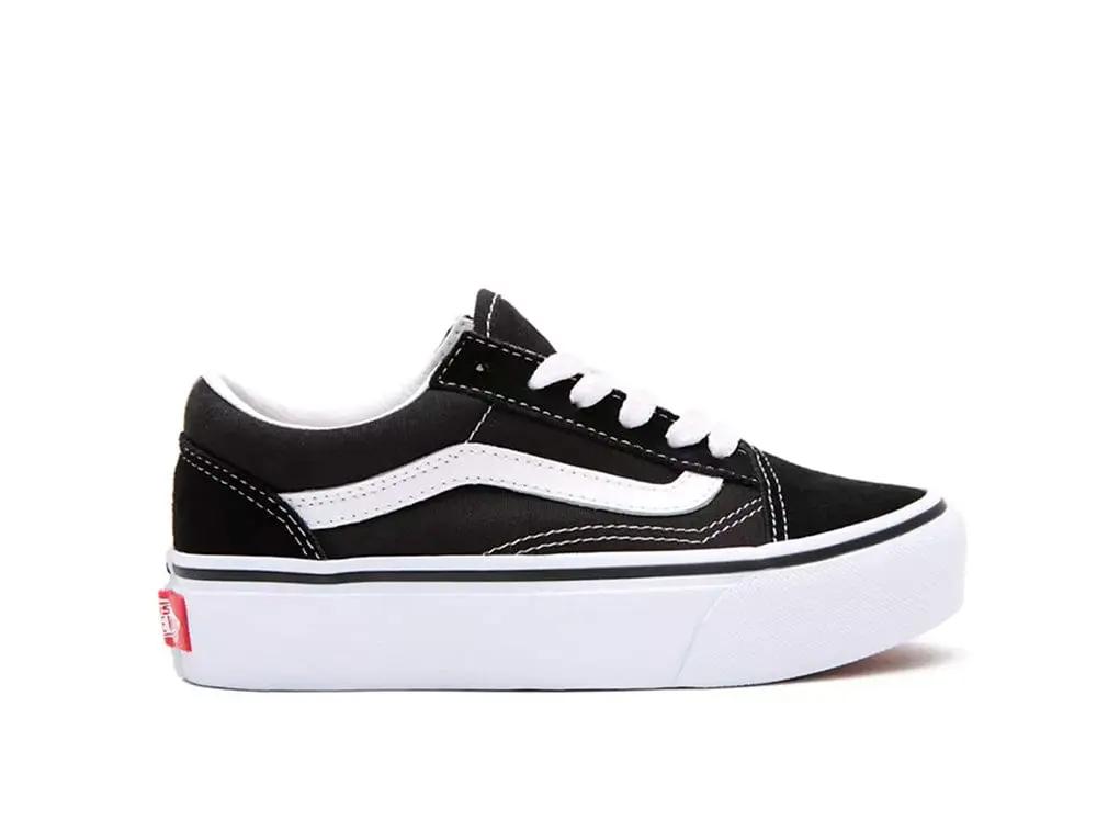 Zapatilla Vans Old Skool Plataforma Junior Negro