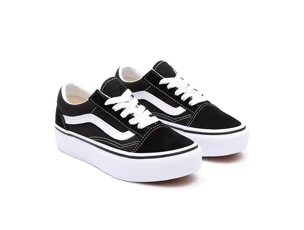 Zapatilla Vans Old Skool Plataforma Junior Negro
