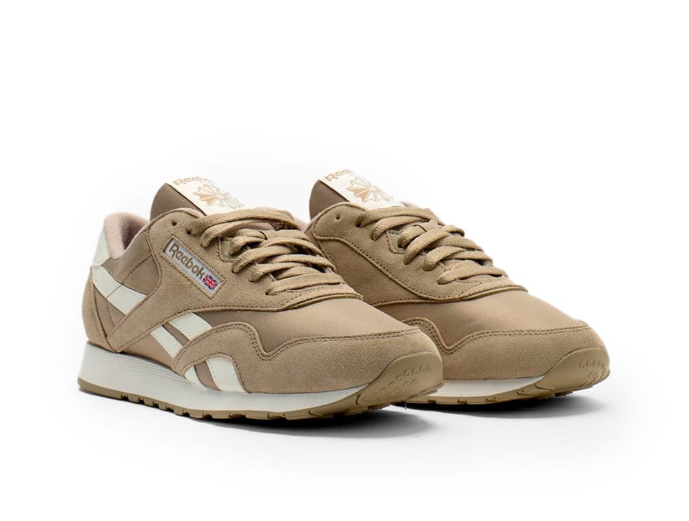 Zapatilla Reebok Classic Nylon Hombre Gris - Blanco