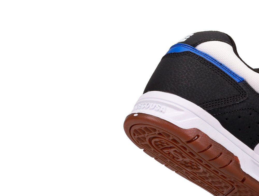 Zapatilla Dc Stag Hombre Blanco Negro Suela Blanco Gum