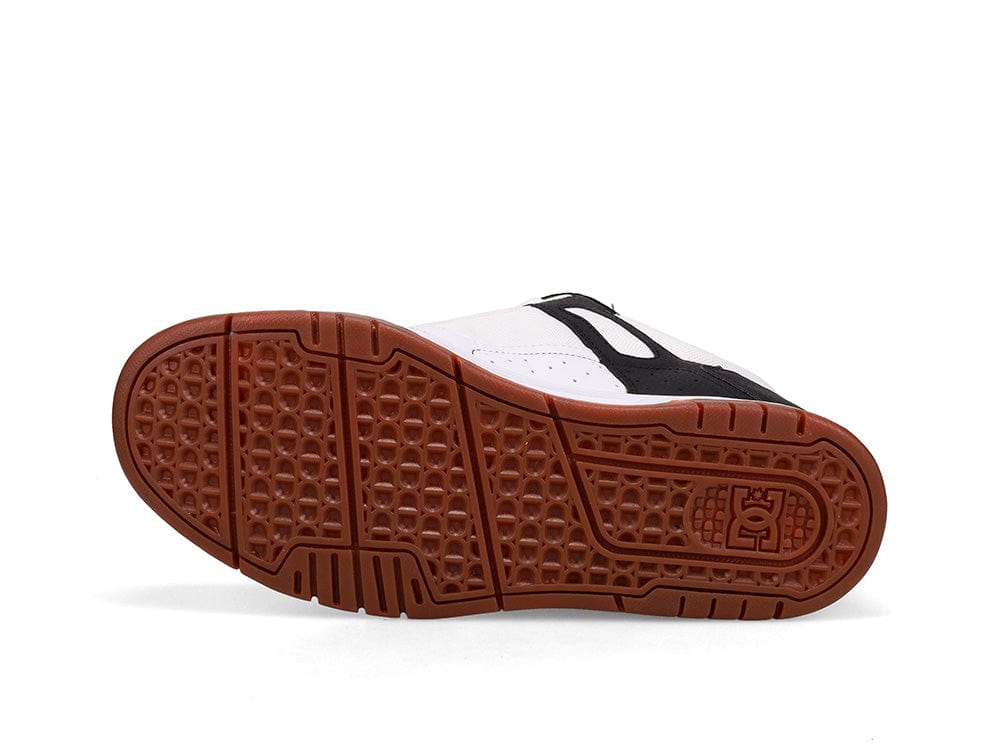 Zapatilla Dc Stag Hombre Blanco Negro Suela Blanco Gum