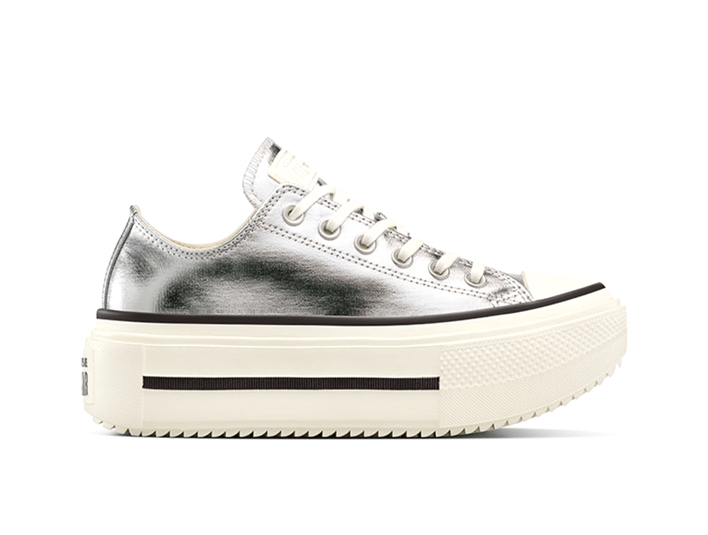 Zapatillas Converse Chuck Taylor Lift Double Stack Mujer Plata