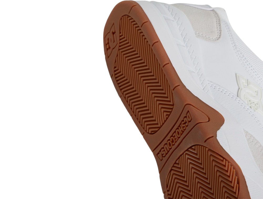 Zapatilla Dc Ascend Lth Hombre Blanco Suela Gum