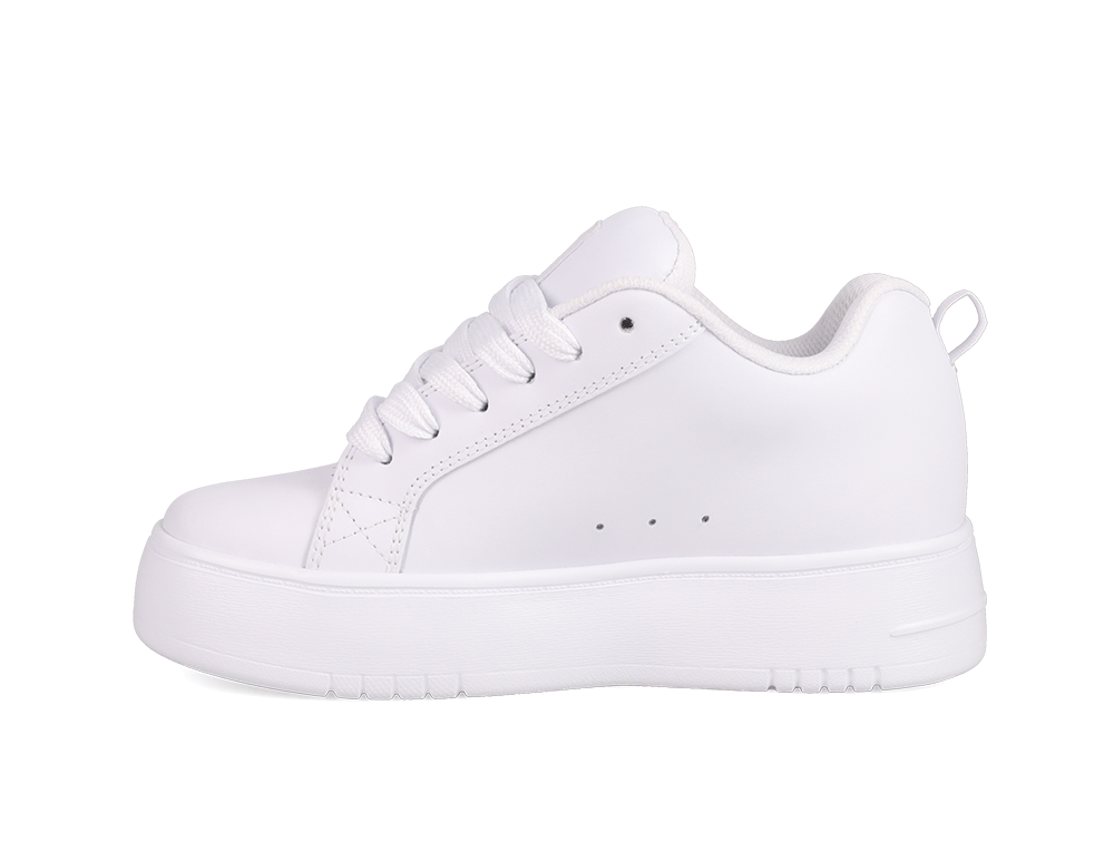 Zapatillas Dc Court Graffik Plataforma Mujer Blanco